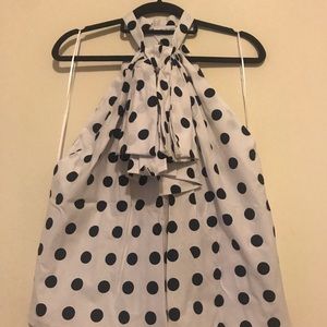 Zara high neck blouse with bow detail Size L NWT